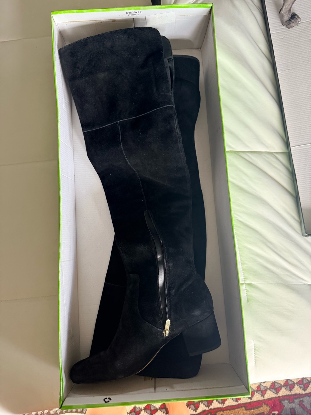 Sam Edelman Elina Black Suede Over the Knee Boots Size 8.5